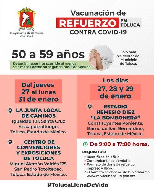 Vacunas 50-59 en Toluca
