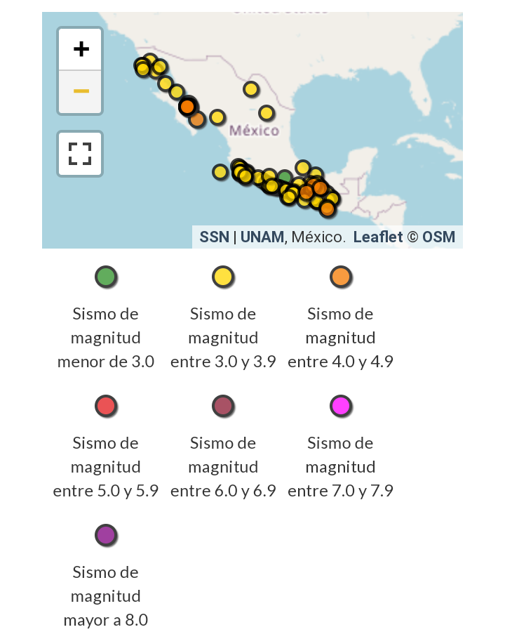 Reporte matutino de sismicidad 2024-02-07 que incluye todos los sismos localizados de magnitud menor de 4.0 actualizado hasta las
