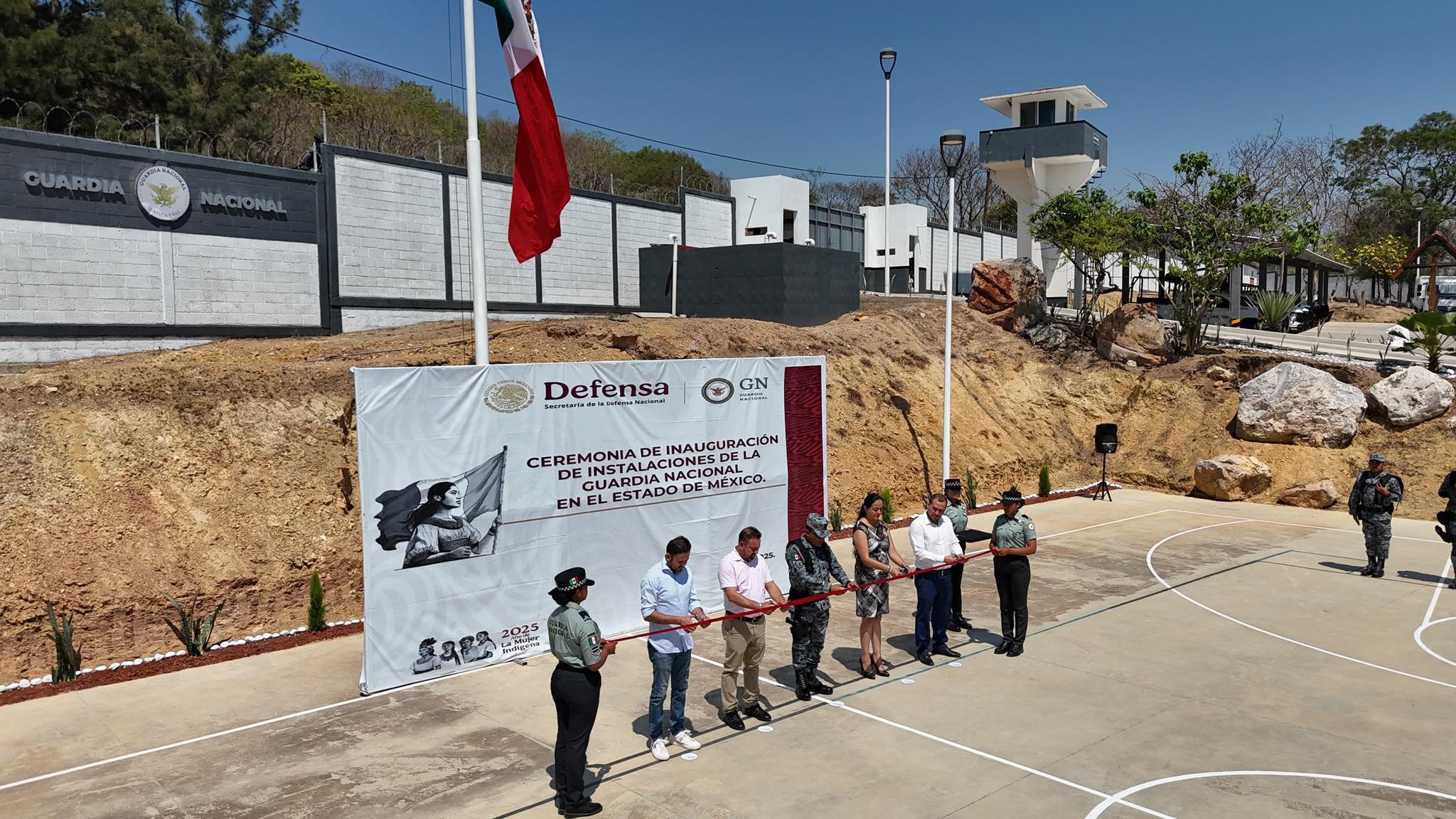 Inauguración de la 158a Compañía de la Guardia Nacional en Tonatico