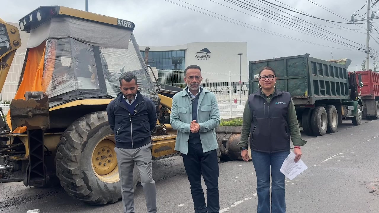 Inauguran obras de pavimentación en zona comercial de Metepec
