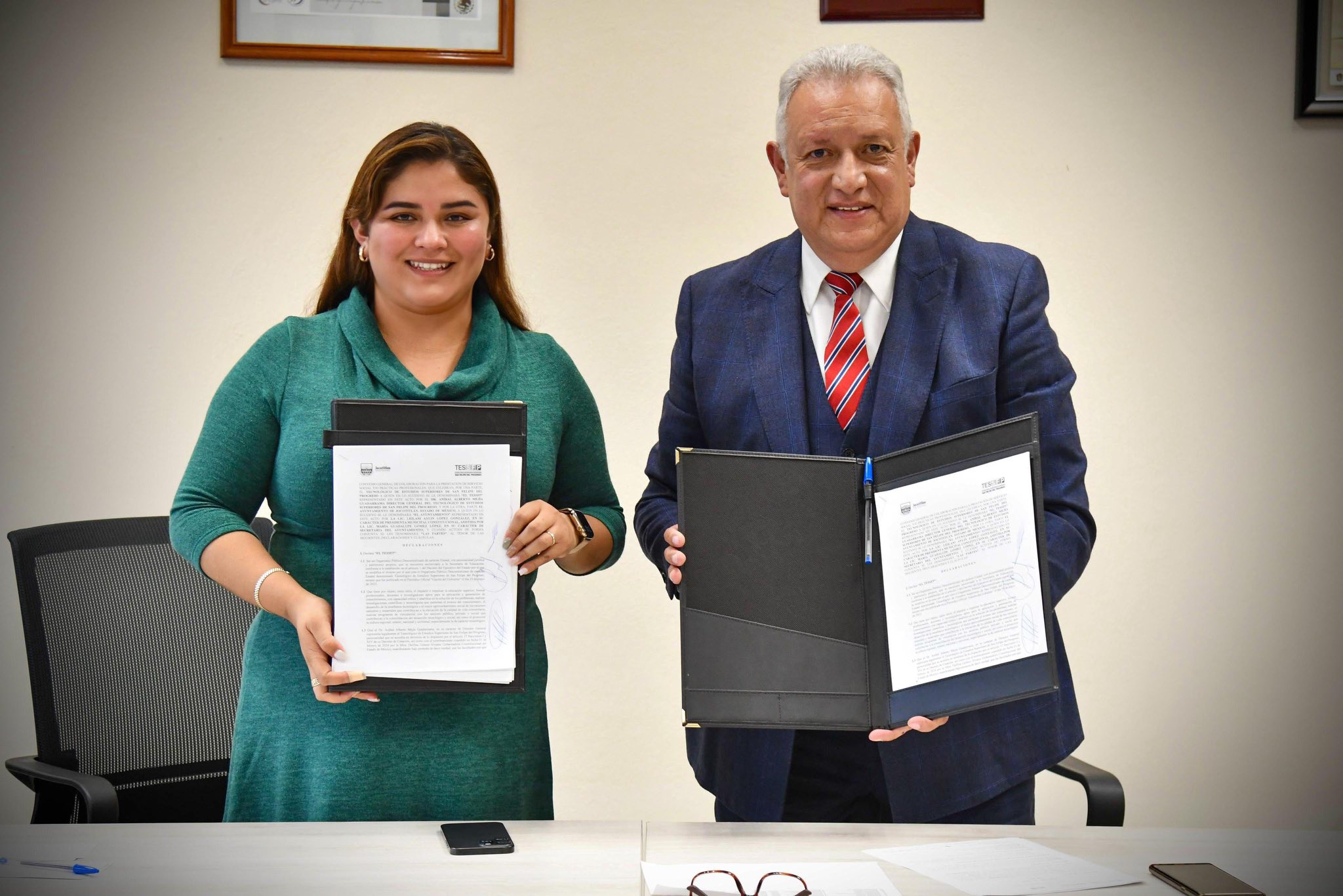 Firma de convenio entre Jocotitlán y Tecnológico de San Felipe del Progreso