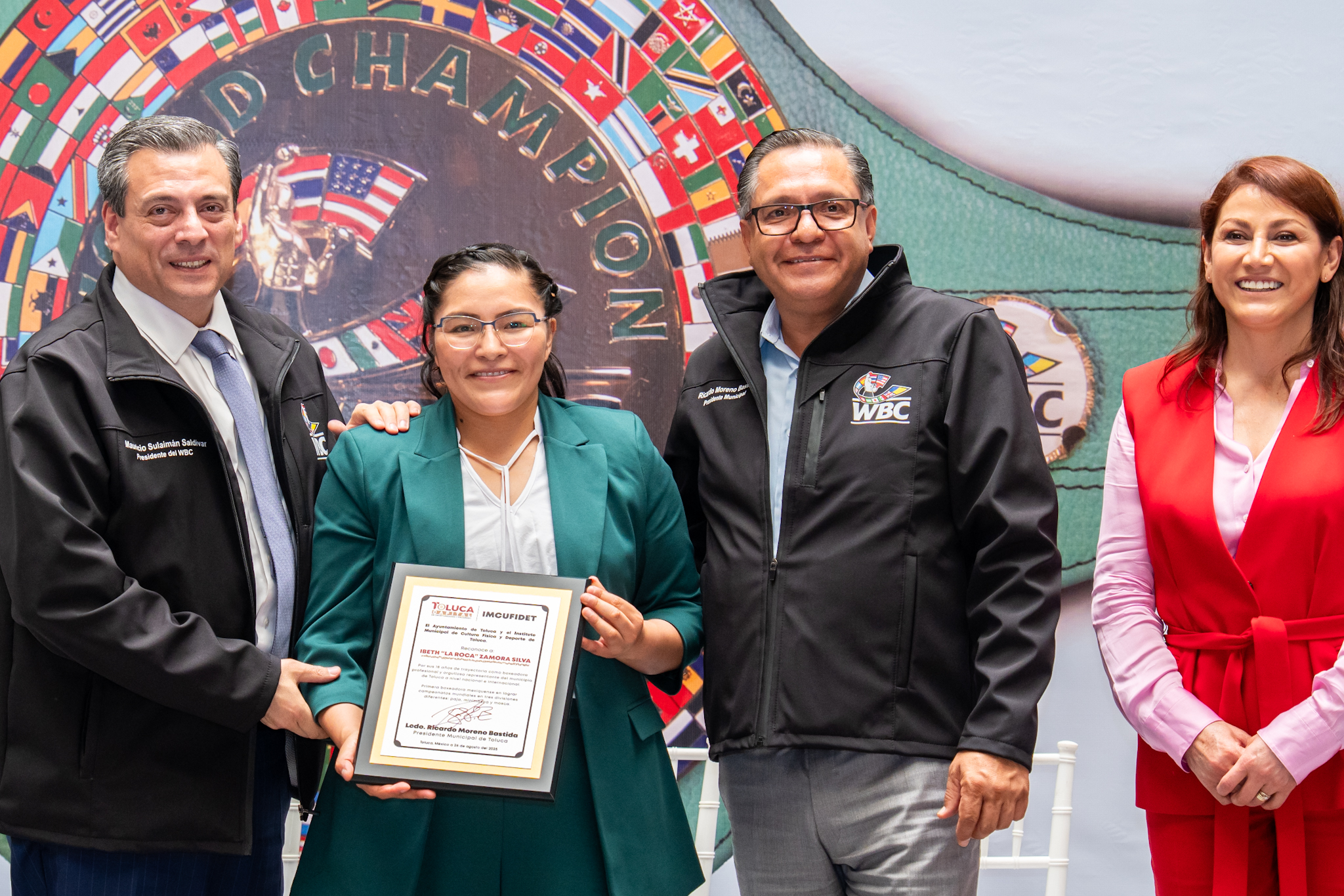 Toluca rinde homenaje a Ibeth “La Roca” Zamora