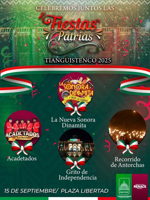 Tianguistenco se prepara para celebrar las Fiestas Patrias 2025