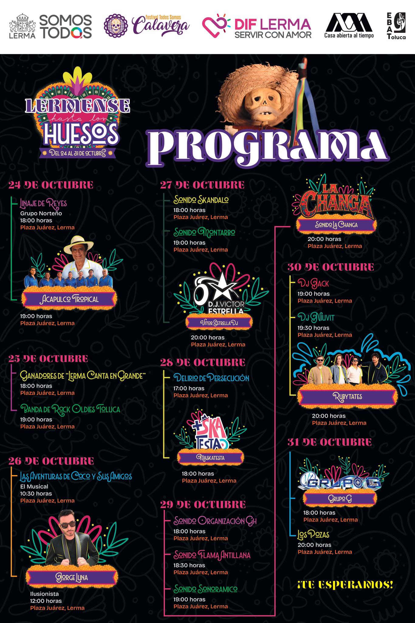 Inicia el Festival “Todos Somos Calavera 2025” en Lerma