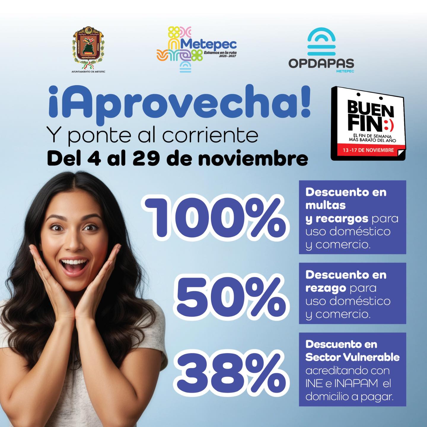 Metepec anuncia descuentos del Buen Fin