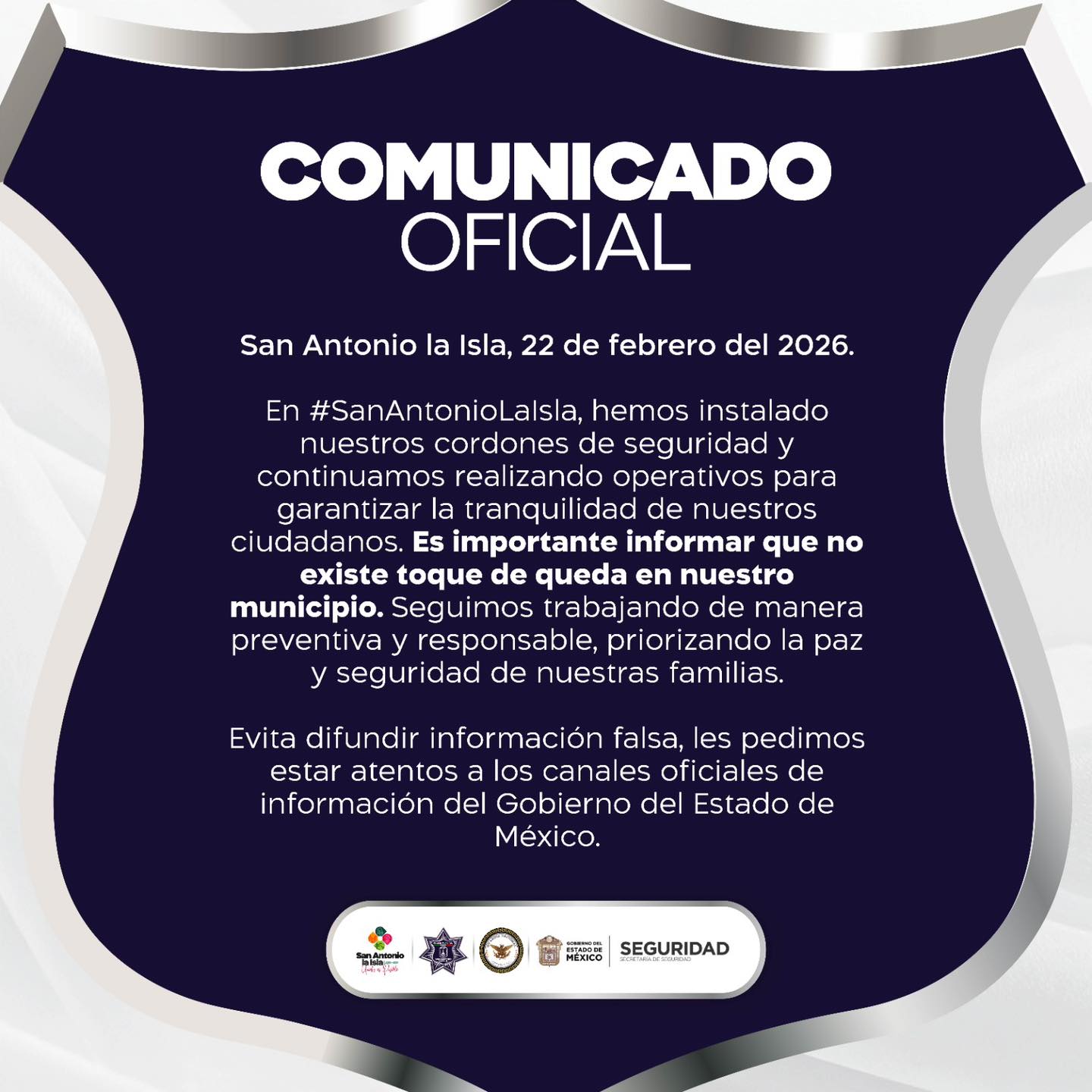 San Antonio la Isla desmiente toque de queda