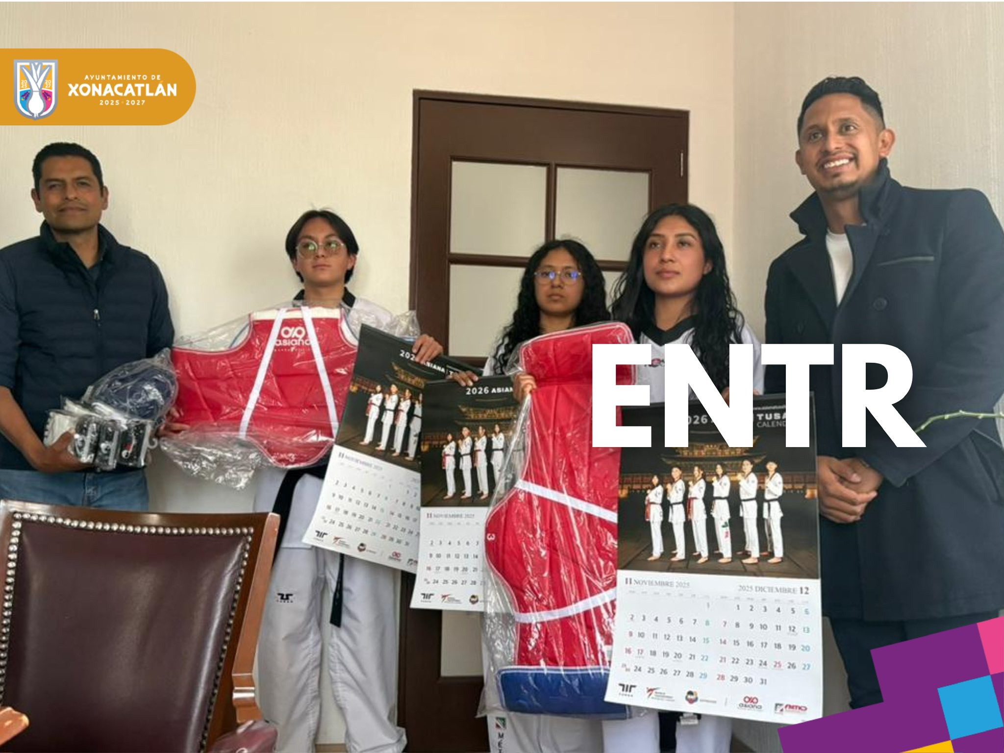 Xonacatlán equipa a jóvenes que se prepararán con la Selección Nacional de Taekwondo