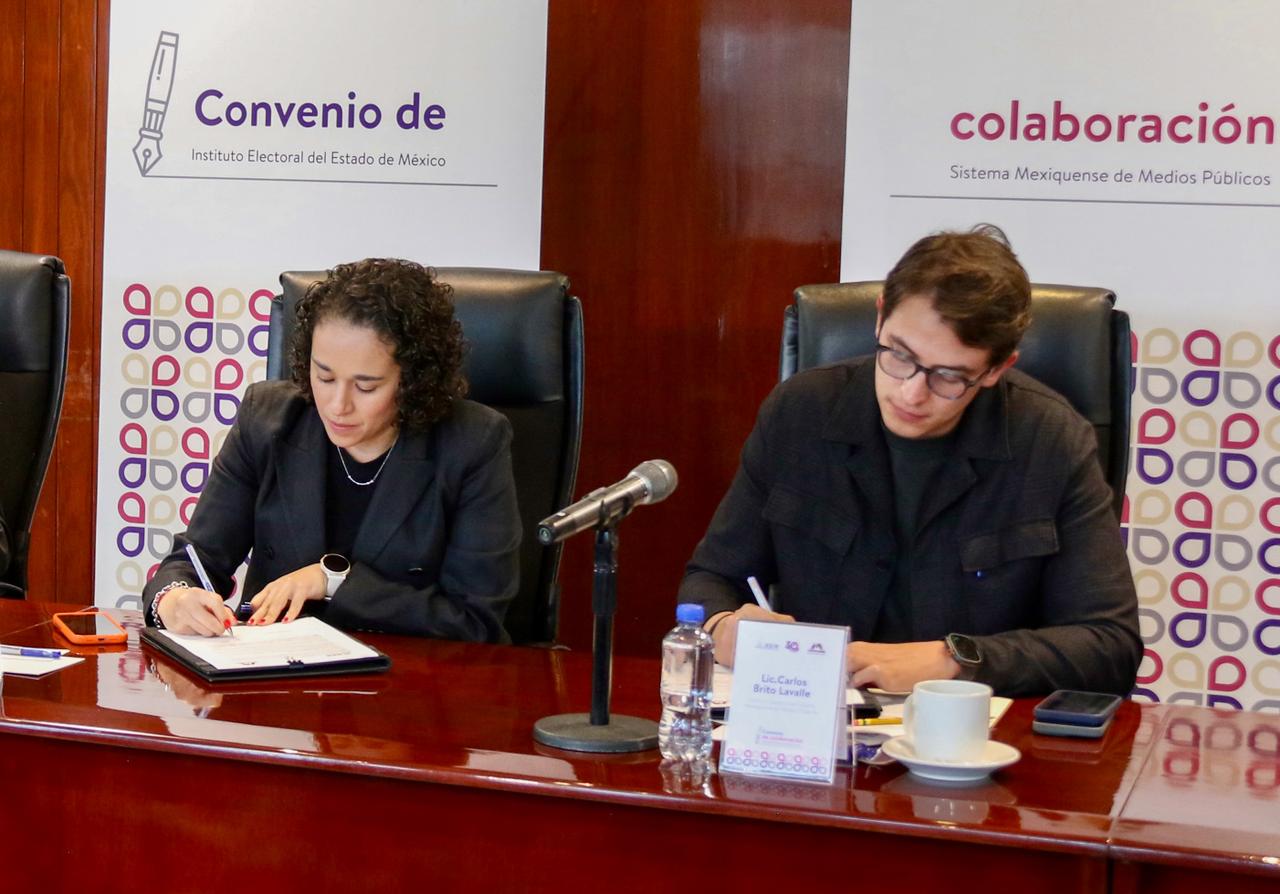 IEEM y SMMP firman convenio de difusión electoral