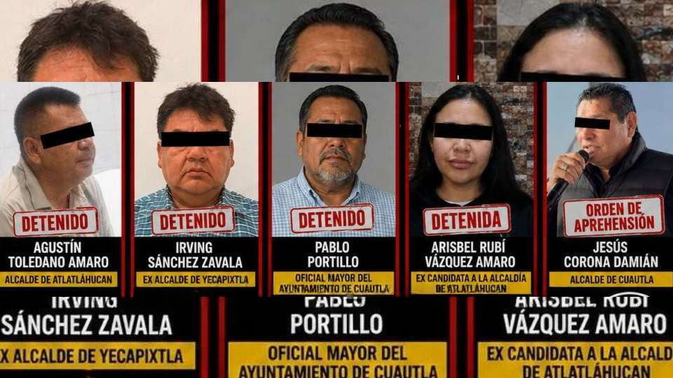 Caen funcionarios de Morelos por nexos con el narco