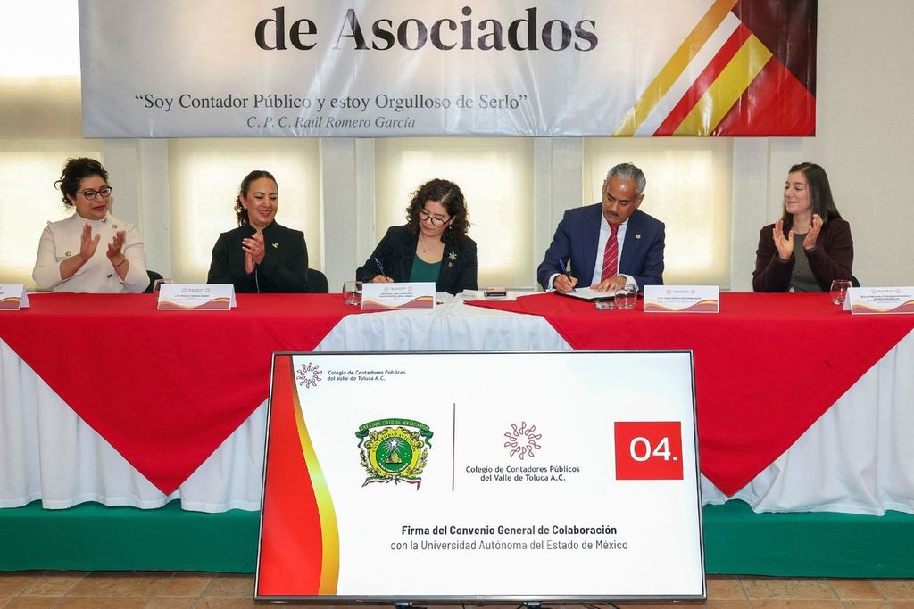 UAEMéx y Colegio de Contadores firman convenio