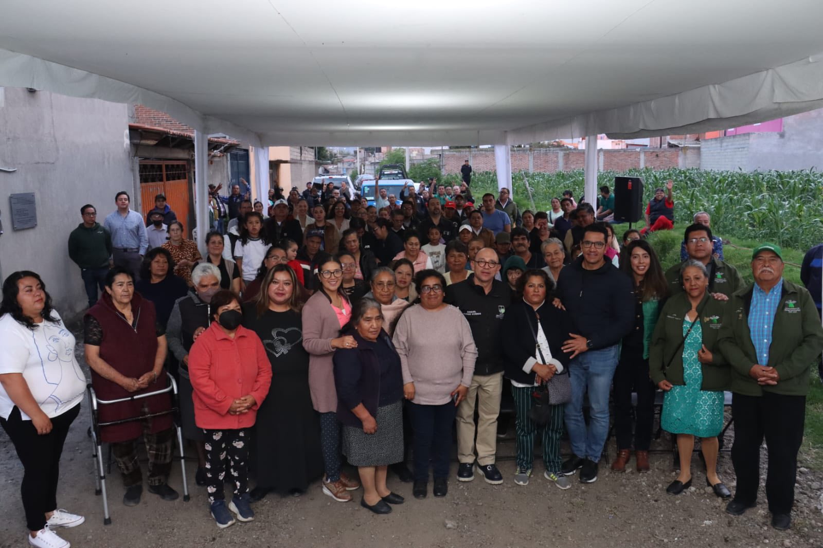 Supervisan ampliación de alumbrado en Zinacantepec