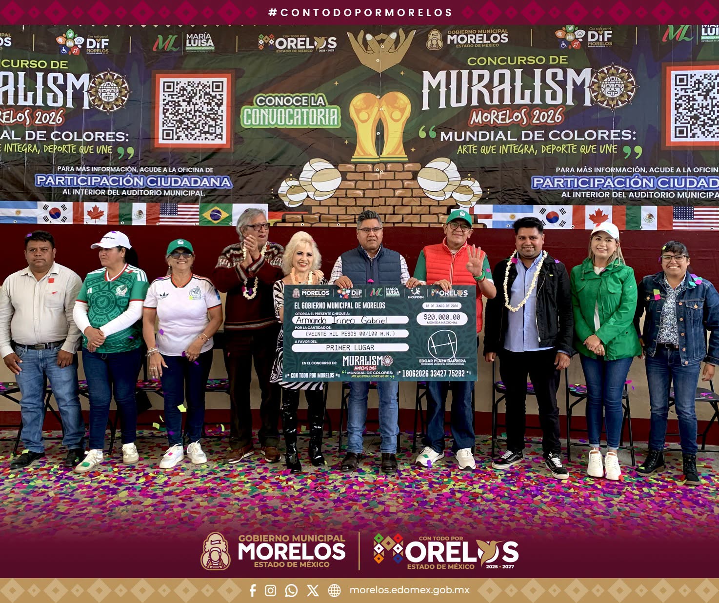 Morelos, Edoméx, reconoce a ganadores del Concurso de Muralismo 2026