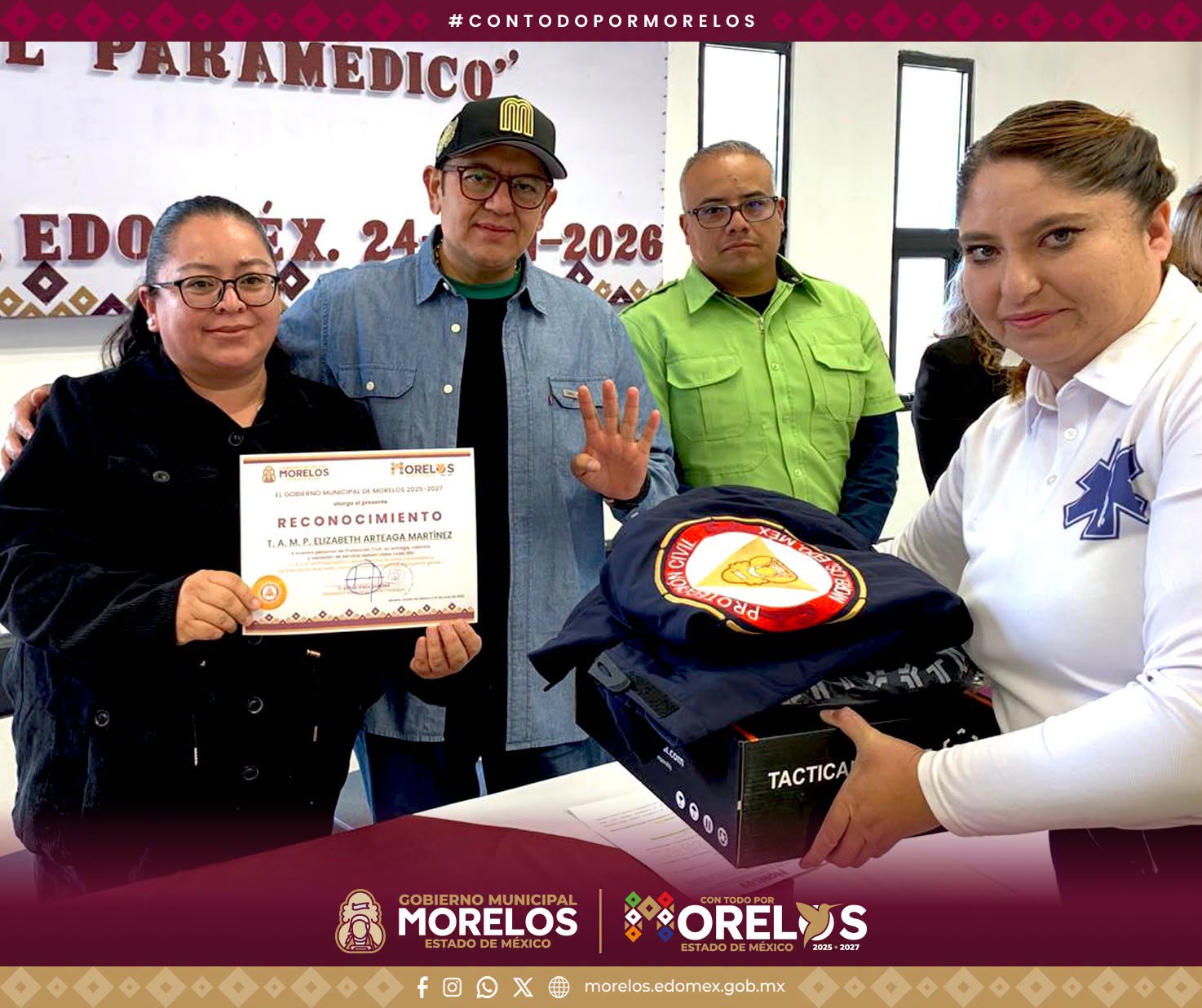 Morelos, Edoméx, fortalece equipo de Protección Civil