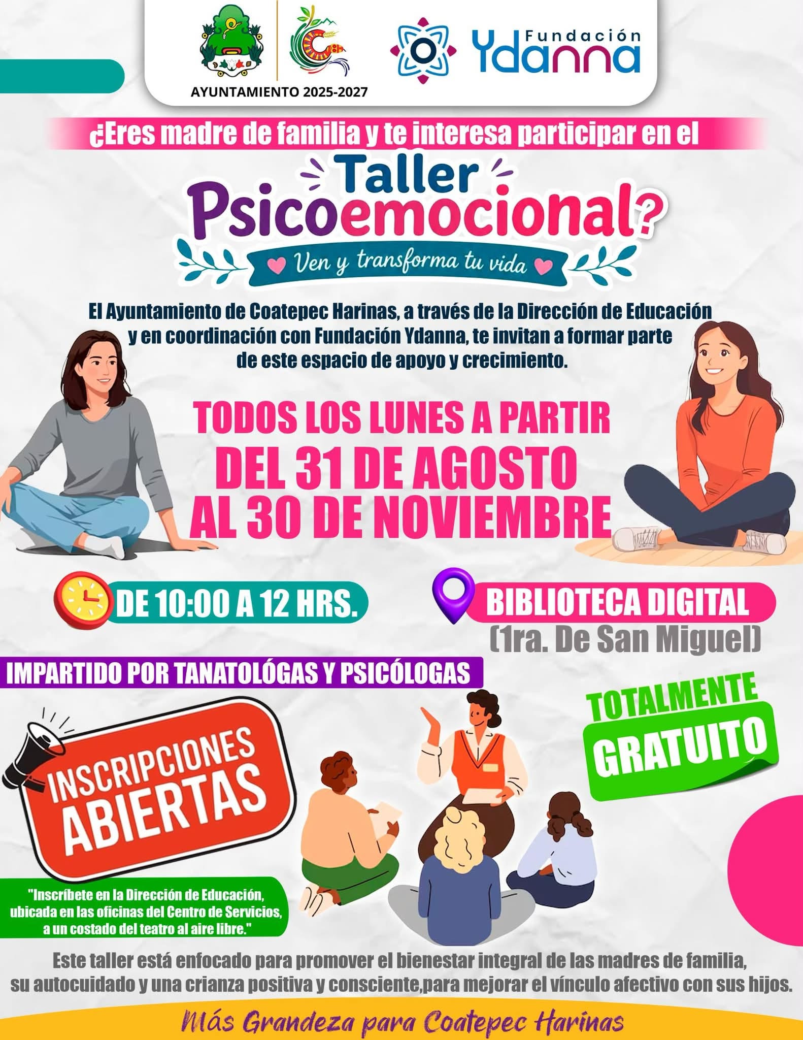 Coatepec Harinas convoca a taller psicoemocional