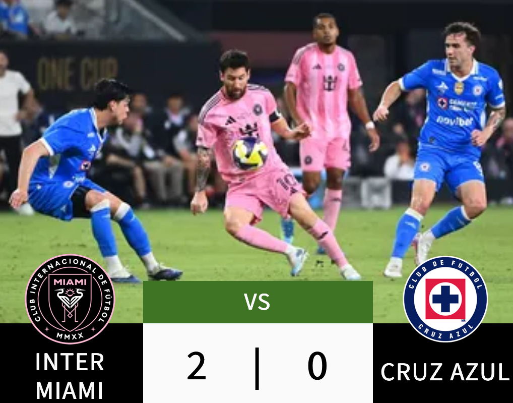 Inter de Miami derrotó a Cruz Azul en el Campeones Cup