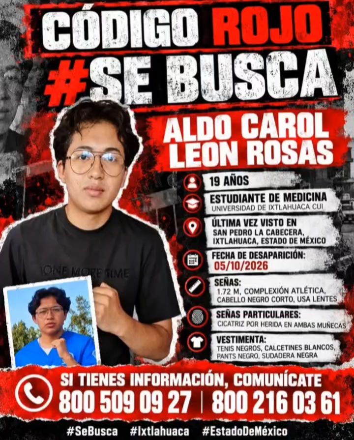 Buscan a estudiante del CUI Ixtlahuaca; lleva 9 días desaparecido