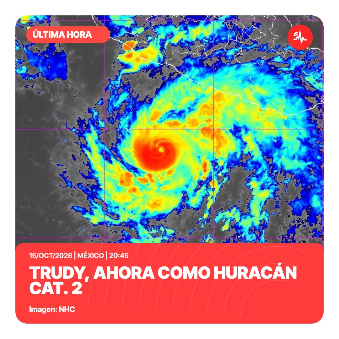 Trudy ya es categoría 2; aumenta riesgo para México